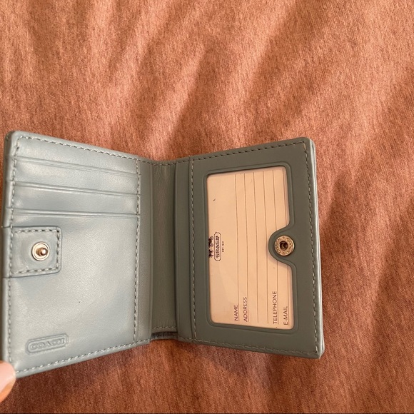 Coach Signature Small Wallet Opal/Blue - Picture 3 of 3